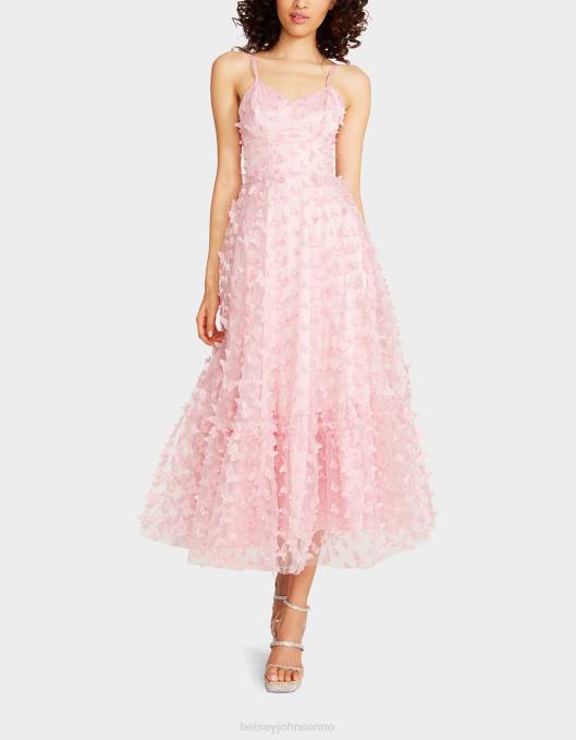 Betsey Johnson kvinner 4B8F268 klær vakker sommerfugl maxi kjole rosa