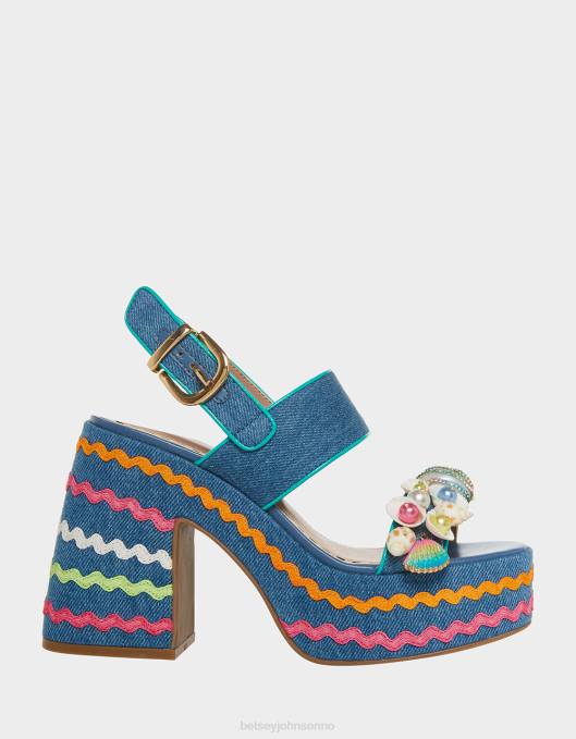 Betsey Johnson kvinner 4B8F88 sko Shellie denim multi