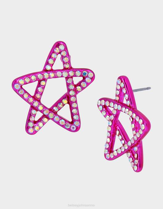 Betsey Johnson kvinner 4B8F354 smykker kidult kitsch star studs rosa