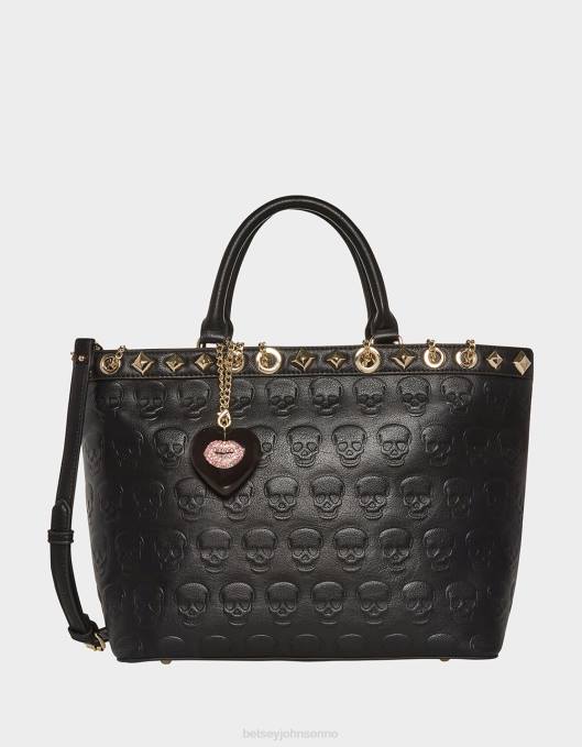 Betsey Johnson kvinner 4B8F246 tilbehør ingen hjerneskalle tote svart